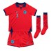 England Luke Shaw #3 kläder Barn VM 2022 Bortatröja Kortärmad (+ korta byxor)